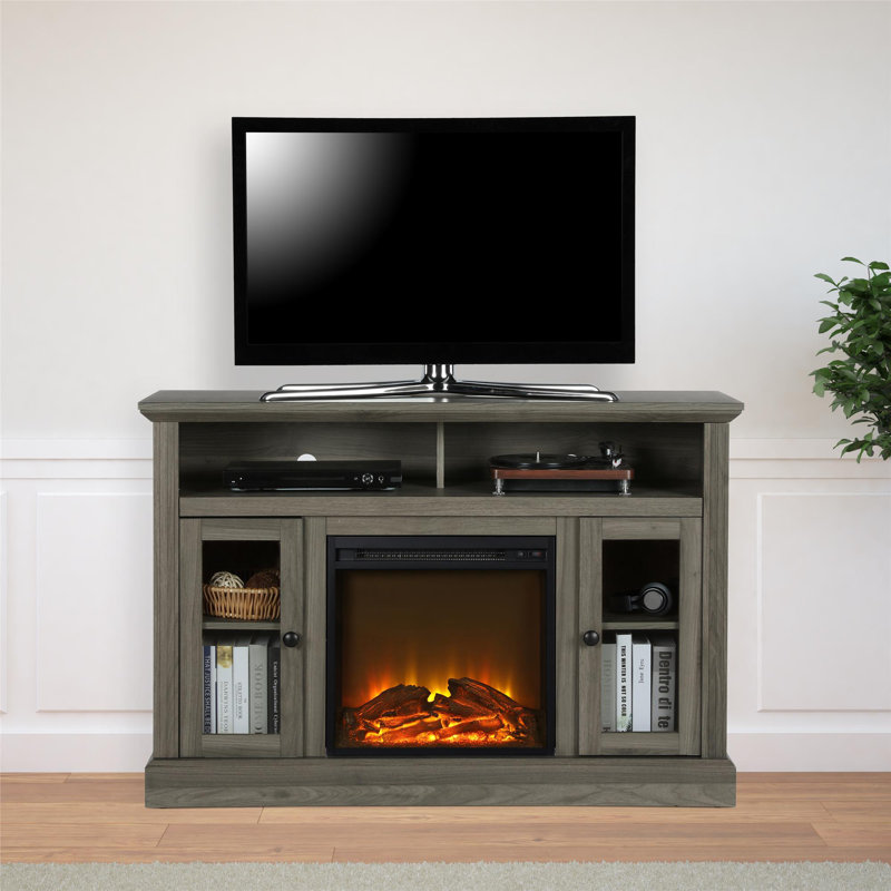Darby Home Co Meuble télé avec foyer électrique pour téléviseur de 50 po ou moins Tucci et Darby Home Co Meuble télé avec foyer électrique pour téléviseur de 50 po ou moins Tucci et